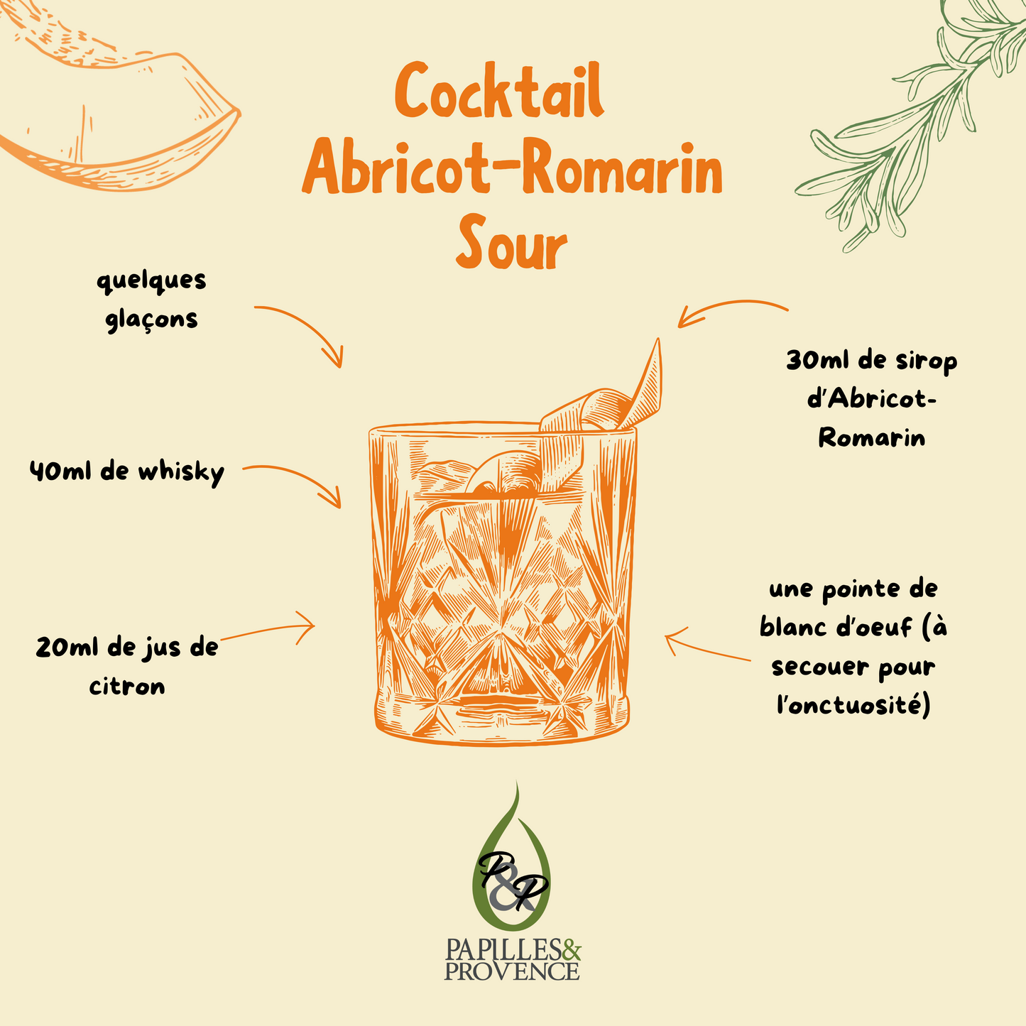 Sirop d'Abricot Romarin