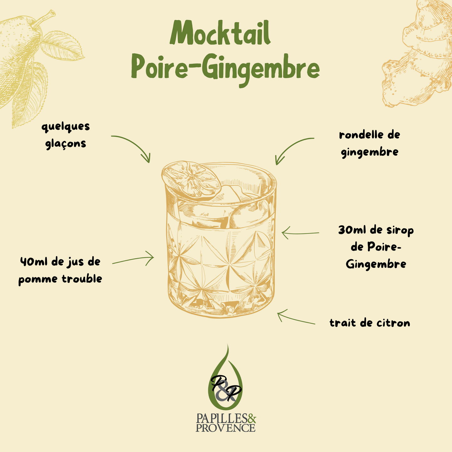 Sirop de Poire Gingembre