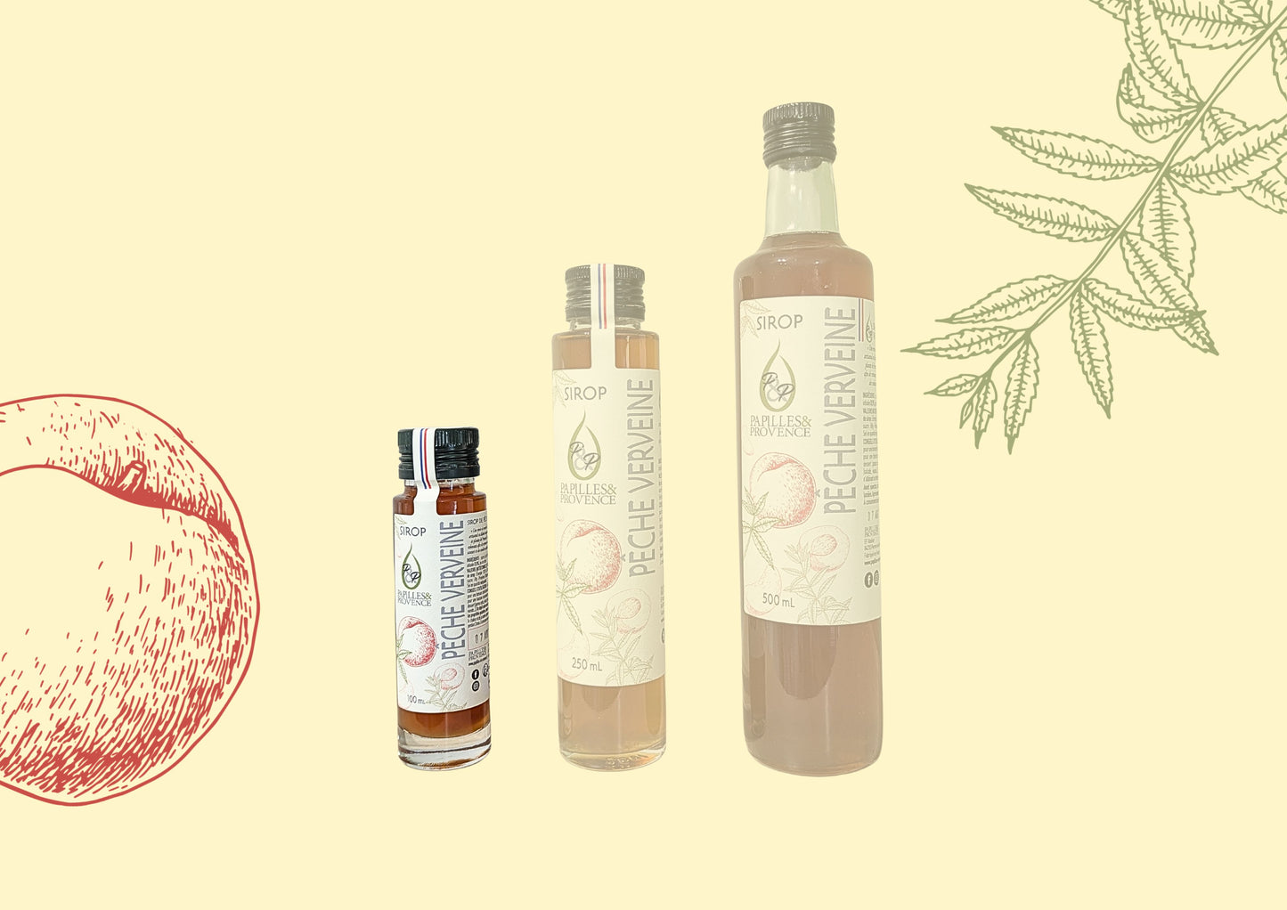 Sirop de Pêche Verveine