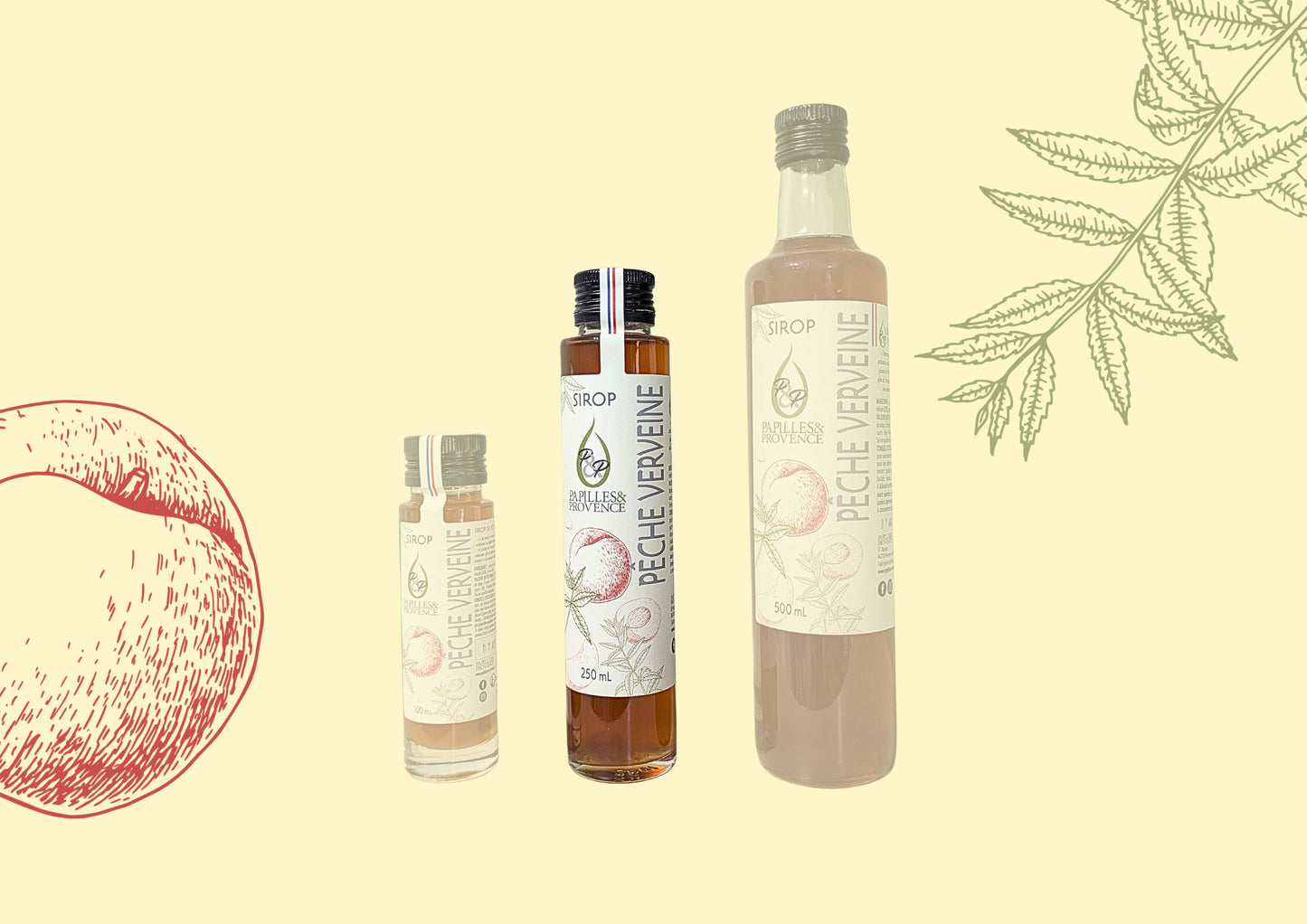 Sirop de Pêche Verveine